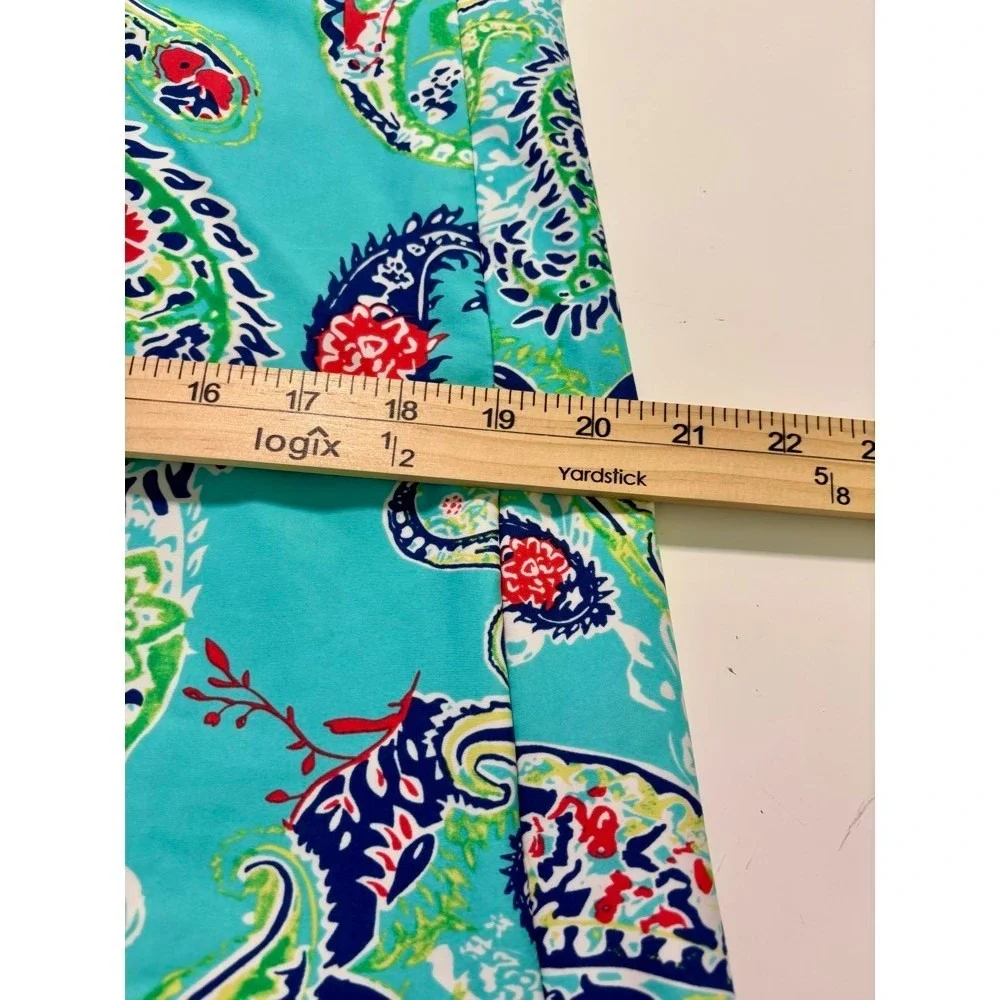 Aryeh Paisley Print Skort Aqua Paisley Sz L Tennis Pickleball Resort Beach - Picture 11 of 13